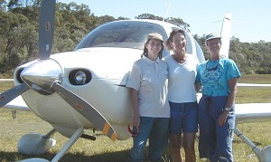 Sandra, Fran and Isabel with Cirrus